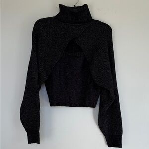 Elegant Charcoal Turtleneck Sweater